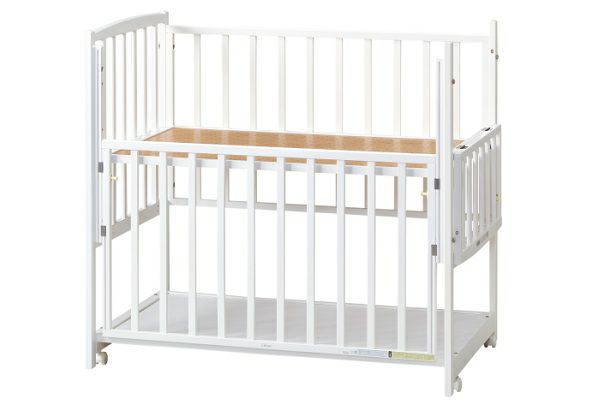 ハイタイプベッド ツーオープン ヤマサキ(Yamasaki) 標準サイズベビーベッド【レンタル|選べる3色|小物置き板付】