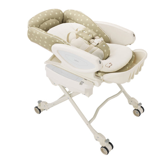 【期間限定2ヶ月間6270円特価】ハイローベッド&チェア ココ・チーノ シープドット アップリカ(Aprica) 手動 ハイローチェア・ベビーラック【レンタル】