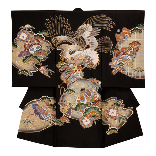 お宮参り衣装 お宮参り産着レンタル 男の子産着 正絹 28-66-3