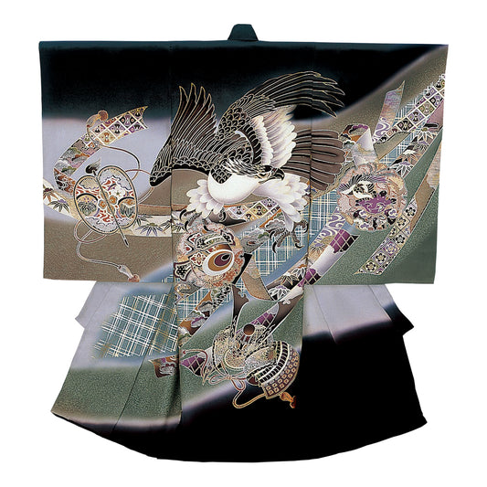 お宮参り衣装 お宮参り産着レンタル 男の子産着 正絹 28-73-1