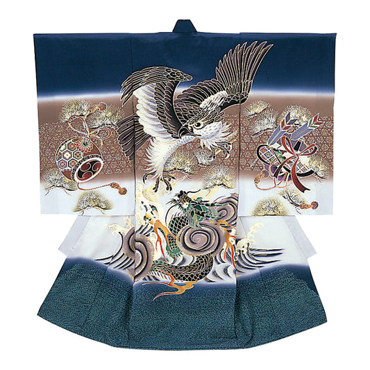 お宮参り衣装 お宮参り産着レンタル 男の子産着 正絹 28-73-6