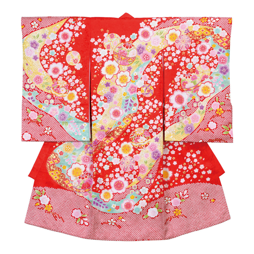 お宮参り衣装 お宮参り産着レンタル 女の子産着 正絹 28-76-6