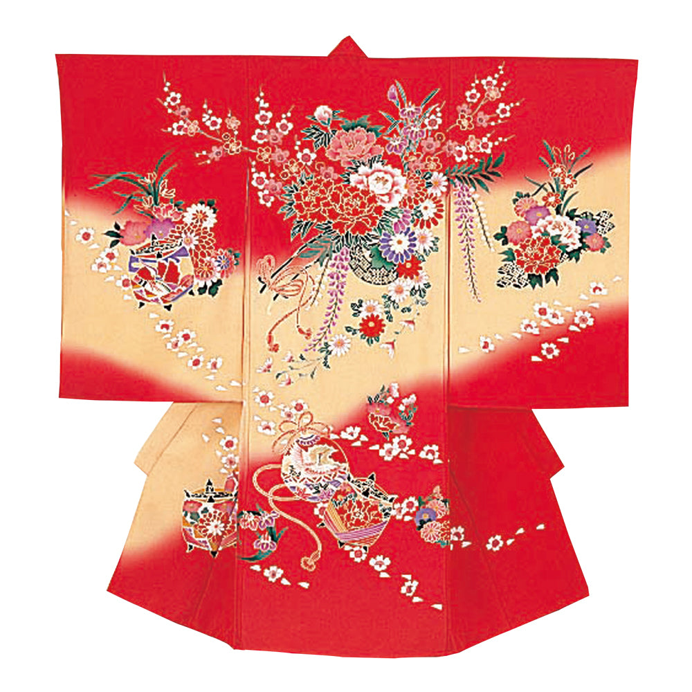 お宮参り衣装 お宮参り産着レンタル 女の子産着 正絹 28-77-6