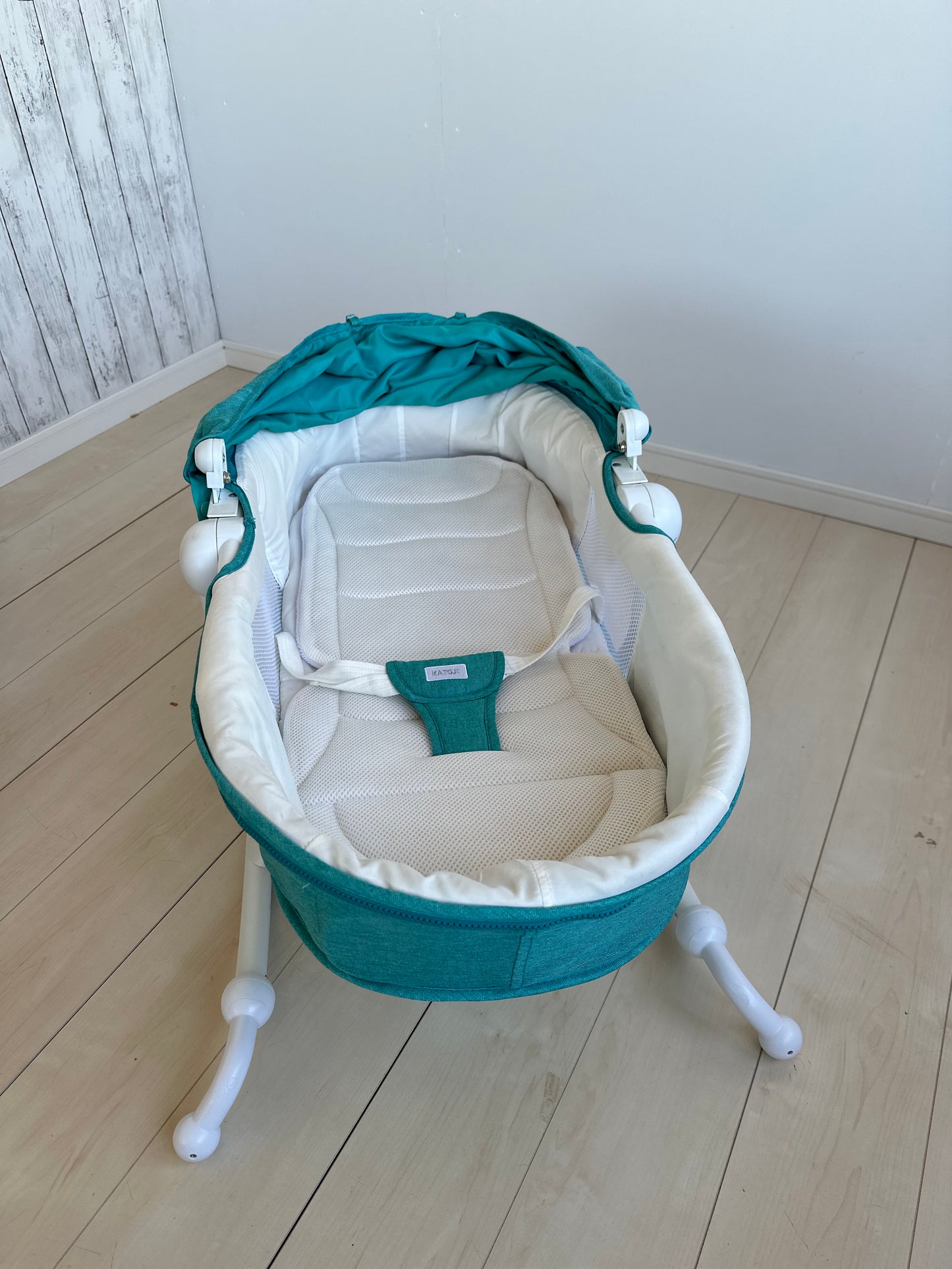 【中古品 限定3台】【本州送料無料】バウンサーターン360° グリーン カトージ(KATOJI) バウンサー【クリーニング済み・説明書付き】