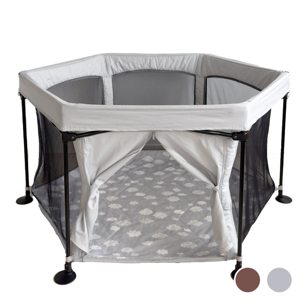 【レンタル延長】洗えてたためるポータブルベビーサークル 日本育児 ベビーサークル