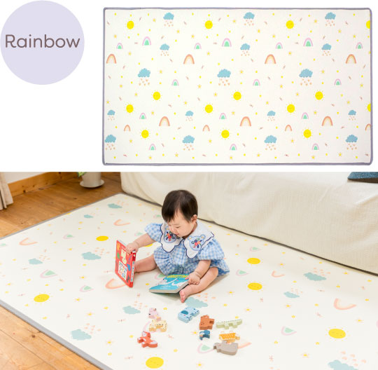 【販売品】プレイマット キッズマット 子供用マット 防水 防炎 リトルプリンセス リバーシブルで使える Myファーストプレイマット / 子供部屋・赤ちゃんの遊ぶスペースに!キッズスペース 厚み1cm EVA樹脂 保育園 幼稚園 こども園 キッズルームに