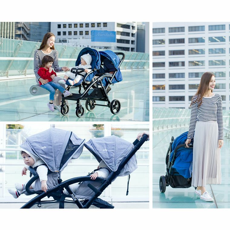 ネット限定1100円OFF レインカバー付 Joie ジョイー エヴァライトデュオ カトージ(KATOJI) 二人乗りベビーカー【レンタル|選べる5色|レインカバー付】