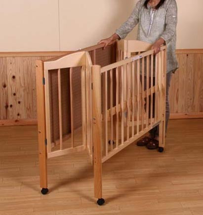 【6ヶ月レンタル割引中】ワンタッチハイベッド パル 石崎家具 標準サイズベビーベッド【レンタル|選べる3色】