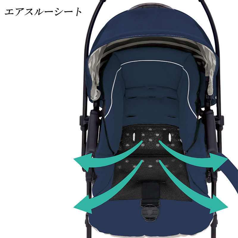 【本州往復送料無料】メチャカル ハンディ オート4キャス エッグショック HF シェリーネイビー コンビ(Combi) ホワイトレーベル ベビーカー【レンタル】