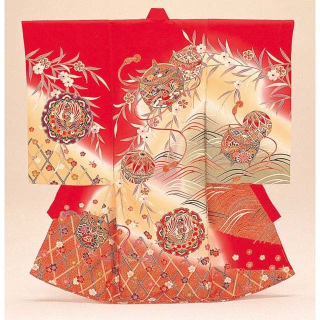 お宮参り衣装 お宮参り産着レンタル 女の子産着 正絹 28-78-5