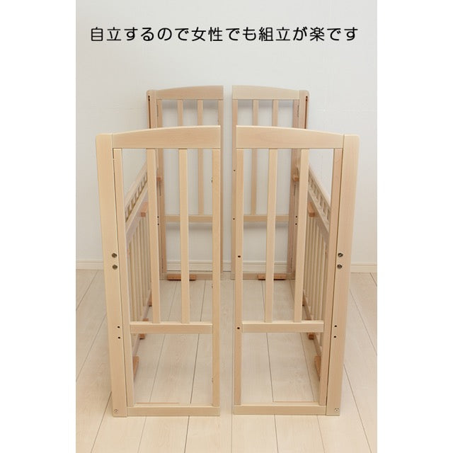クイックベッド アミリ 標準サイズベビーベッド【レンタル|小物置き板付】