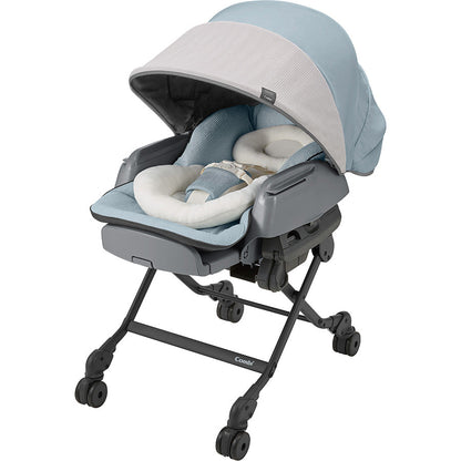 【本州往復送料無料】【3ヶ月レンタル13999円特価】コンビ ホワイトレーベル ネムリラ AUTO SWING BEDi Long スリープシェル EG　ミンティブルー(BL) 175234　ハイローチェア・ベビーラック【レンタル】