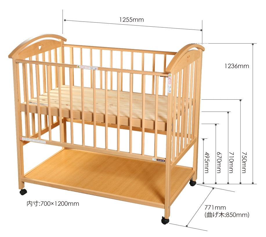 代引き・同梱不可 sawababy ベビーベッド 木製 | erational.com